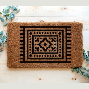 Front Door Mat, Boho Entryway Rug Doormat, Mid Century Modern Door Mat, Modern Rug