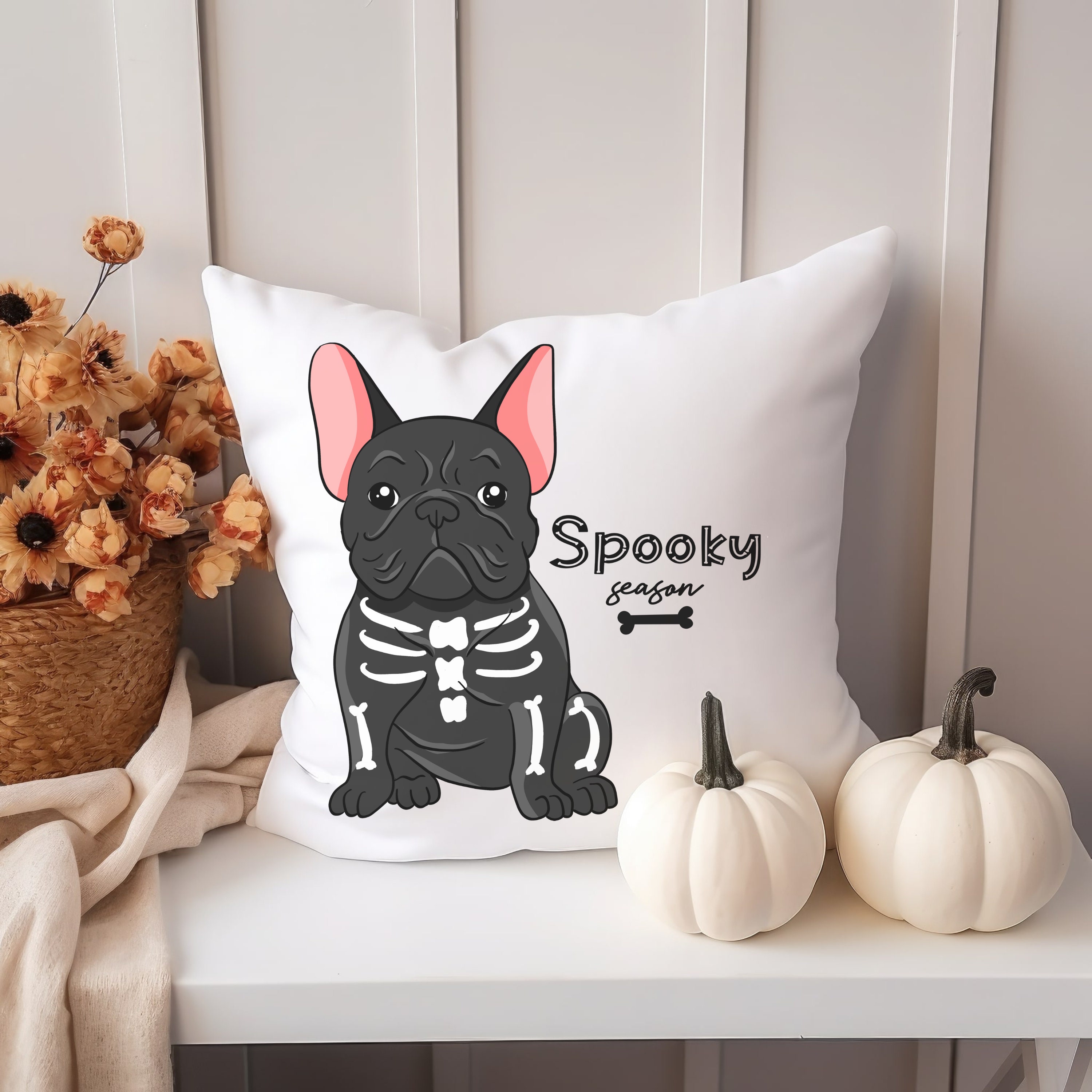 Halloween Pillow French Bulldog Lovers Home Decoration Frenchie Mama Gift Etsy