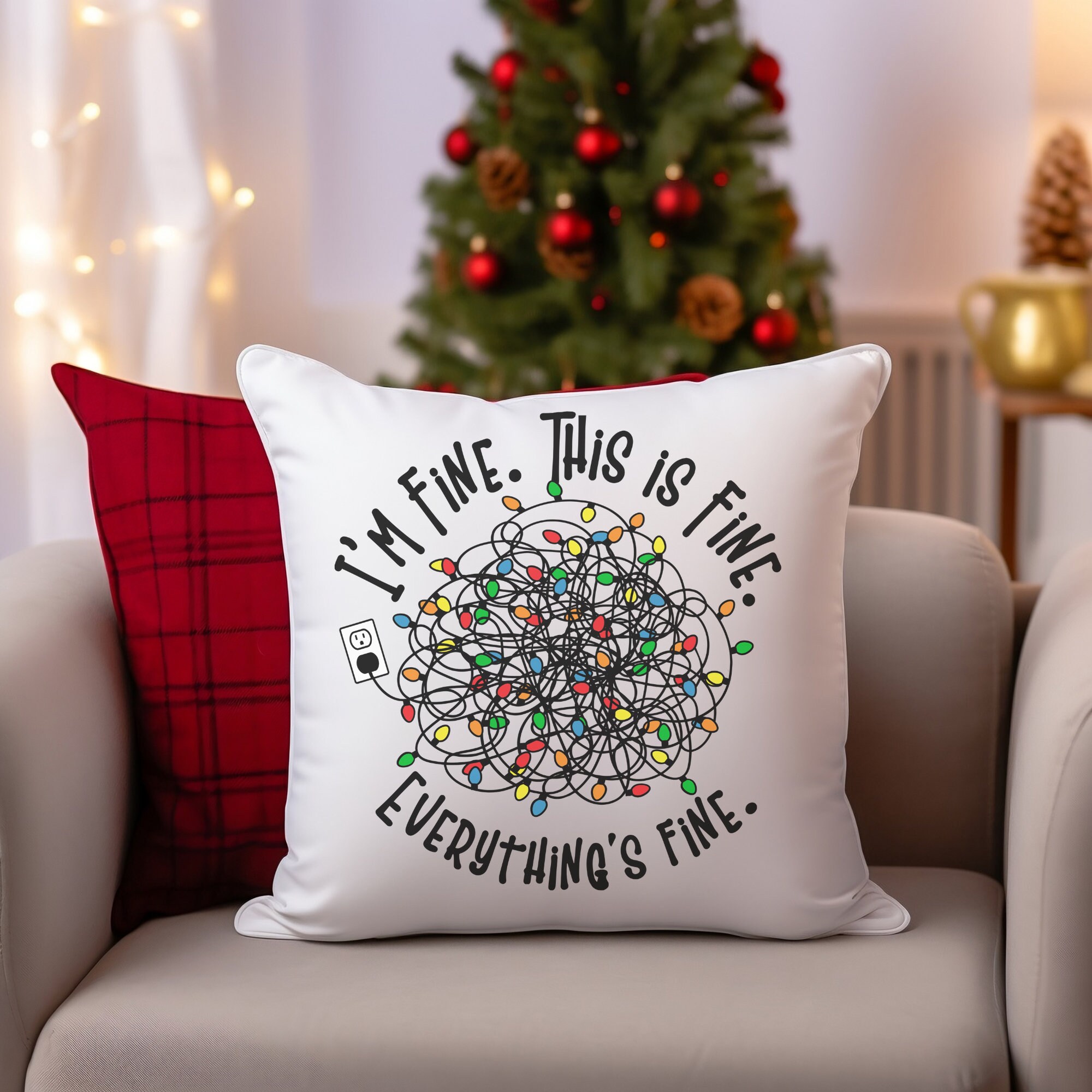 Funny christmas pillows sales