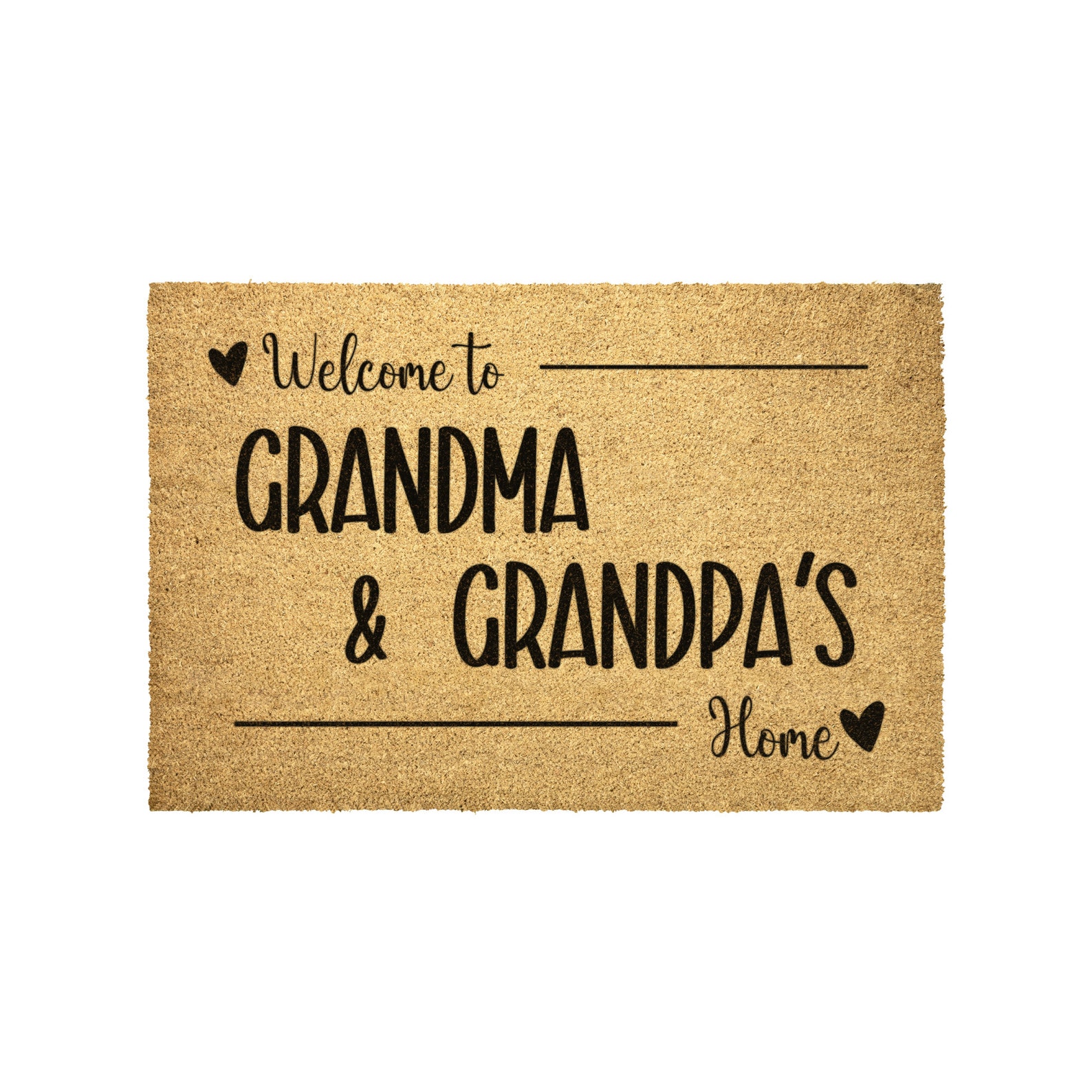 Grandparents Personalized Doormat Custom Grand Parent Mat From
