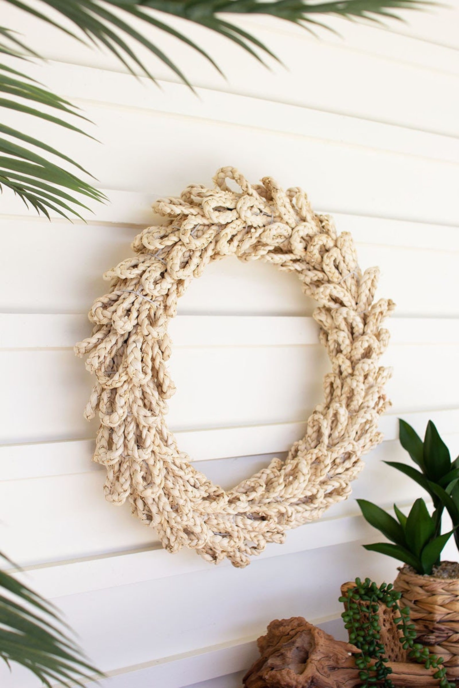 Woven Seagrass Wreath Etsy