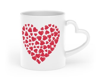 Tazza in Ceramica di Alta Qualità con Manico a Forma di Cuore Creativa per Uso Domestico Tazza Promozionale per Regali Pubblicitari