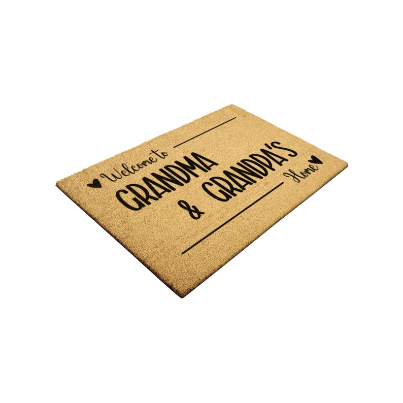 Grandparents Personalized Doormat Custom Grand Parent Mat From