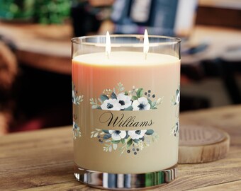 Personalized Soy Wax Candles - Custom Family Name Luxury Aromatherapy Candle - Custom Gift for Candle Lovers - Custom Housewarming Gift