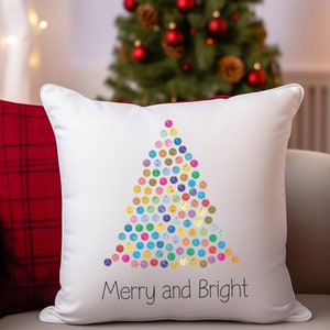 Christmas Tree Pillow Modern Farmhouse Holiday Accent Pillow Stuffed Christmas Gift Home Decoration