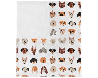Dog Minky Blanket, Dog Lovers Gift, Puppy Soft Blanket, Dog Bed Blanket, Funny Dog Blanket , Cute Dog Blanket, Dog Bedding