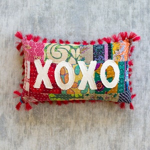 XOXO Kantha Throw Pillow set of 2 Home Decor and Gifts