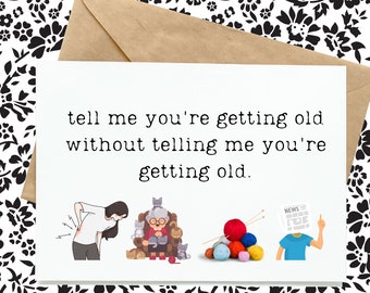 Older Men Card Birthday Card for Him Funny Birthday Card - Etsy