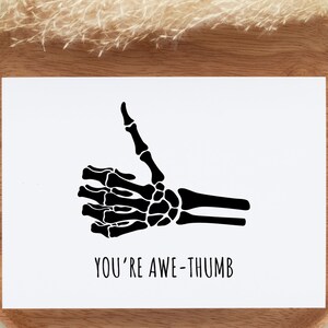 Punny Greeting Card For An Awesome Person, You&#39;re Awe-Thumb, Thank You, Congratulations, For Him, Her, Mom, Dad, Brother, Sister, Friend