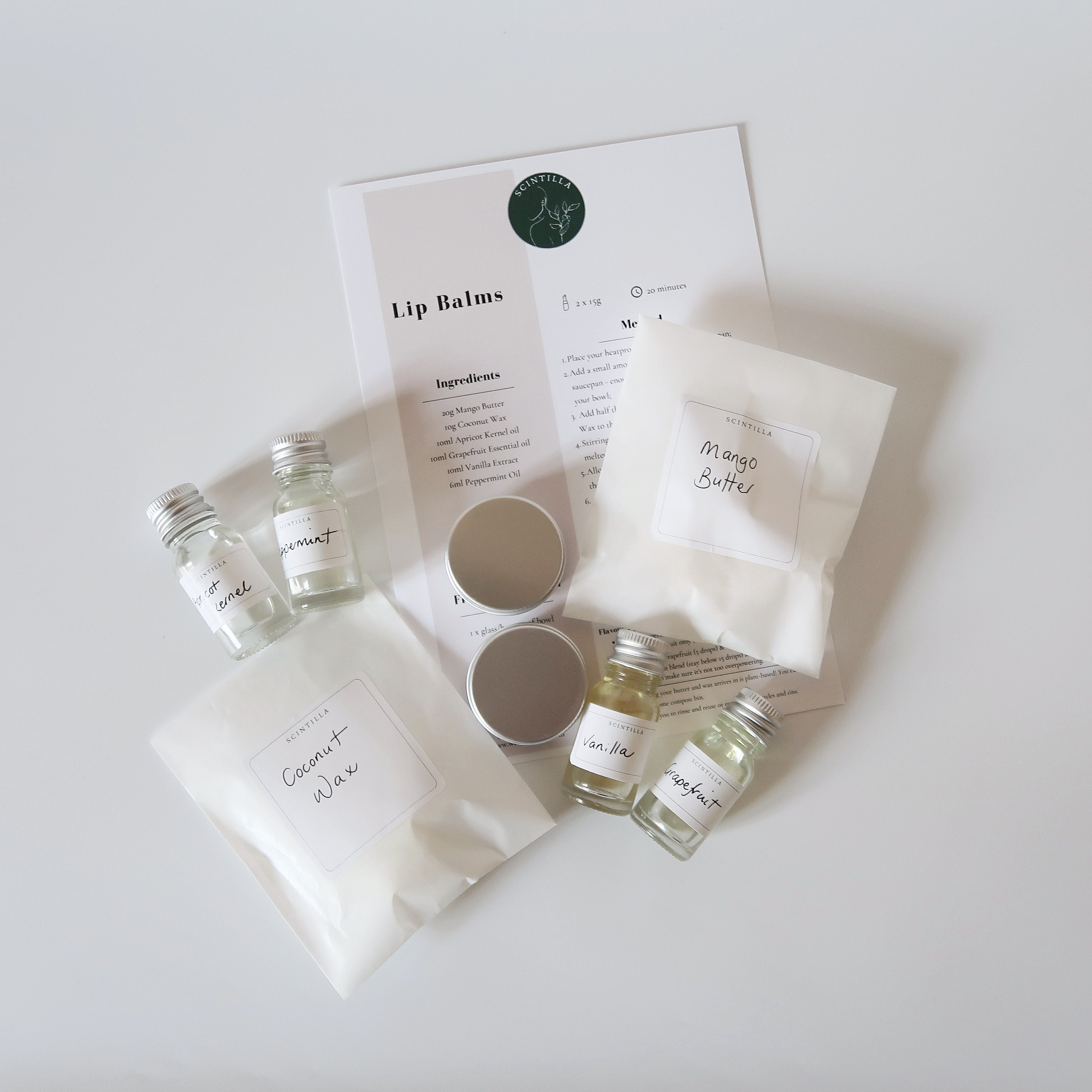 DIY Natural Lip Balm Kit Make Your Own Skincare Plantbased, Vegan