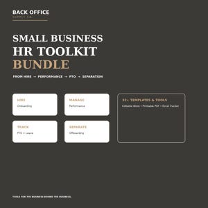 Small Business HR Toolkit Bundle | 32+ Employee HR Templates