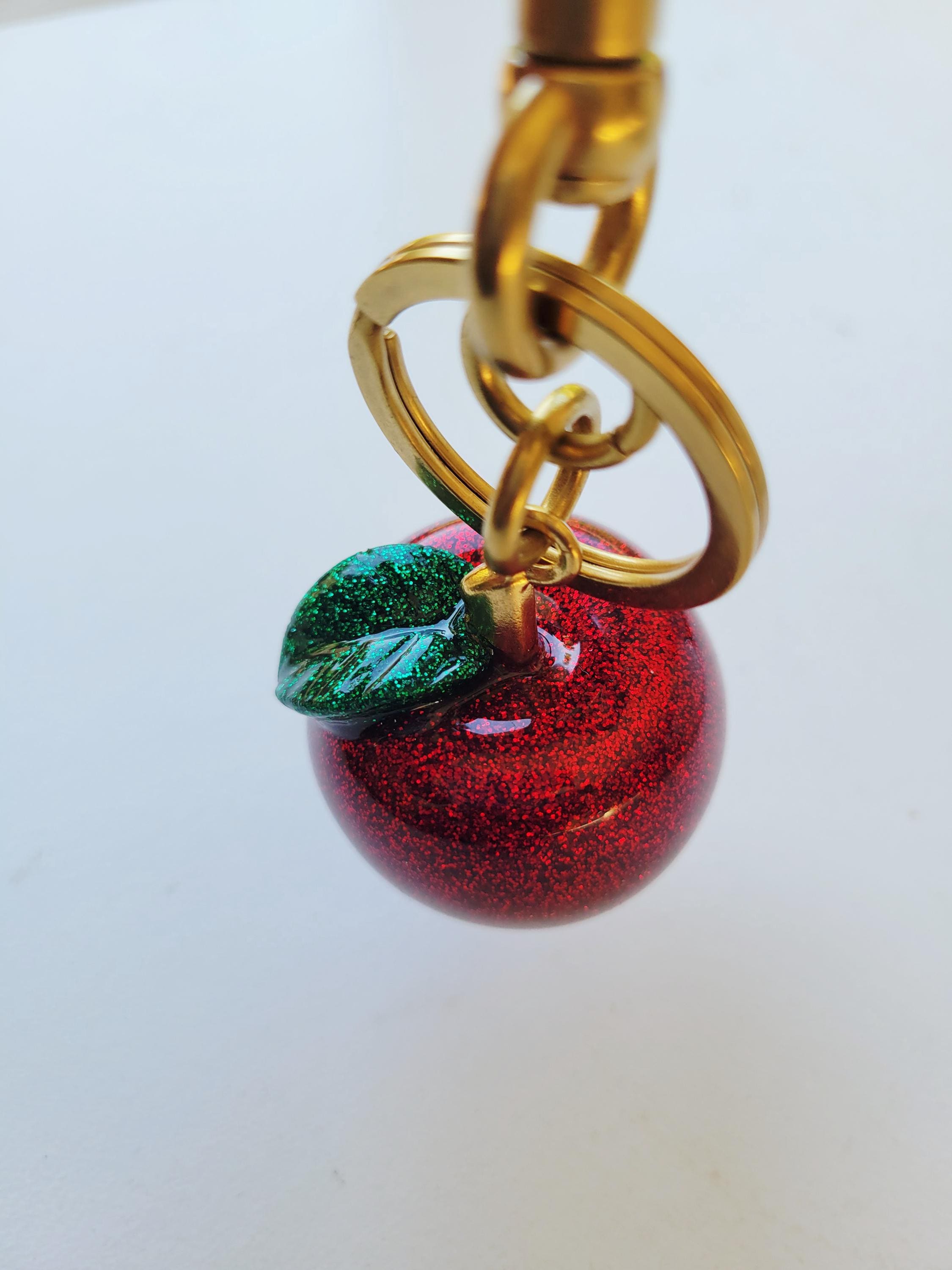 Apple Rhinestone Keychain Sparkling Red Apple Bag Charm, Keychain for Purse, Handbag Accessory - Etsy