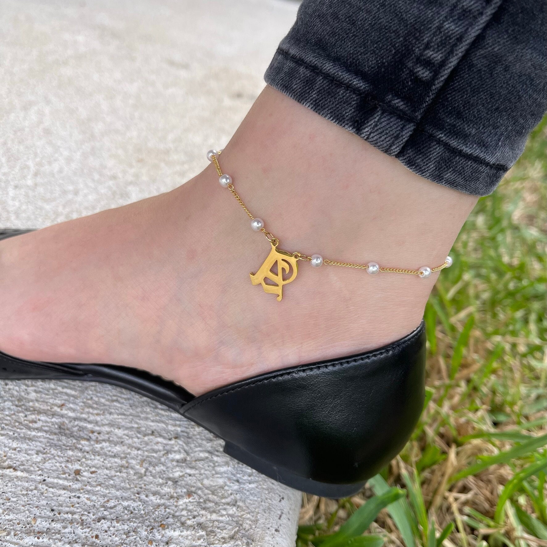18k Gold Birthstone Anklet