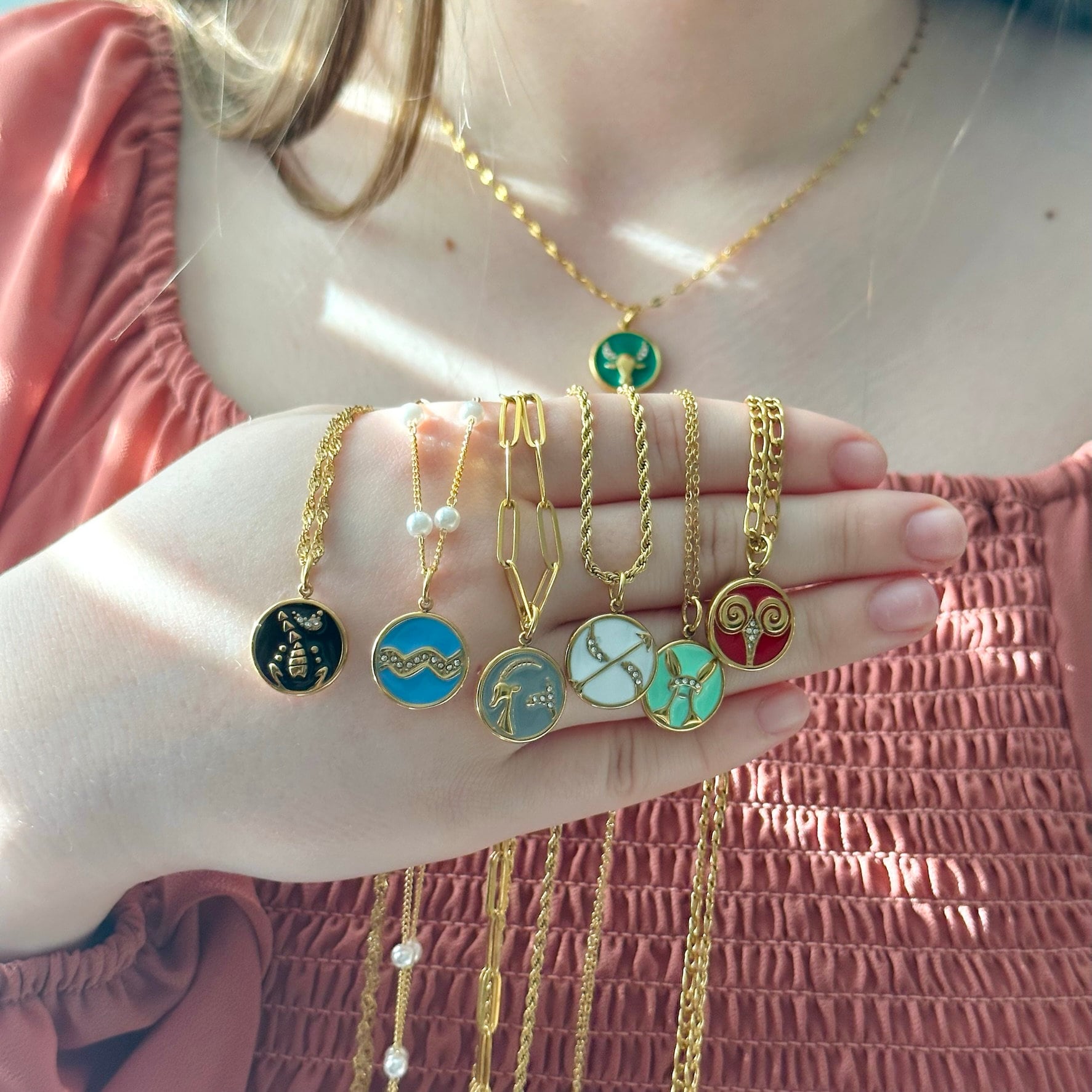 Collana in Oro e Zircone Cuore Bianco | Ambrosia Gioielli
