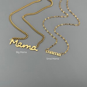 Mama Buchstaben-Halskette mit Süßwasserperlen • Handgemachte Buchstaben-Halskette • Wasserfester Schmuck für Mütter