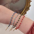 18K GOLD Evil Eye Bracelet Good Luck Protection Bracelet Evil Eye Charm Bracelet Evil Eye Jewelry Personalized Birthday Gift for Her