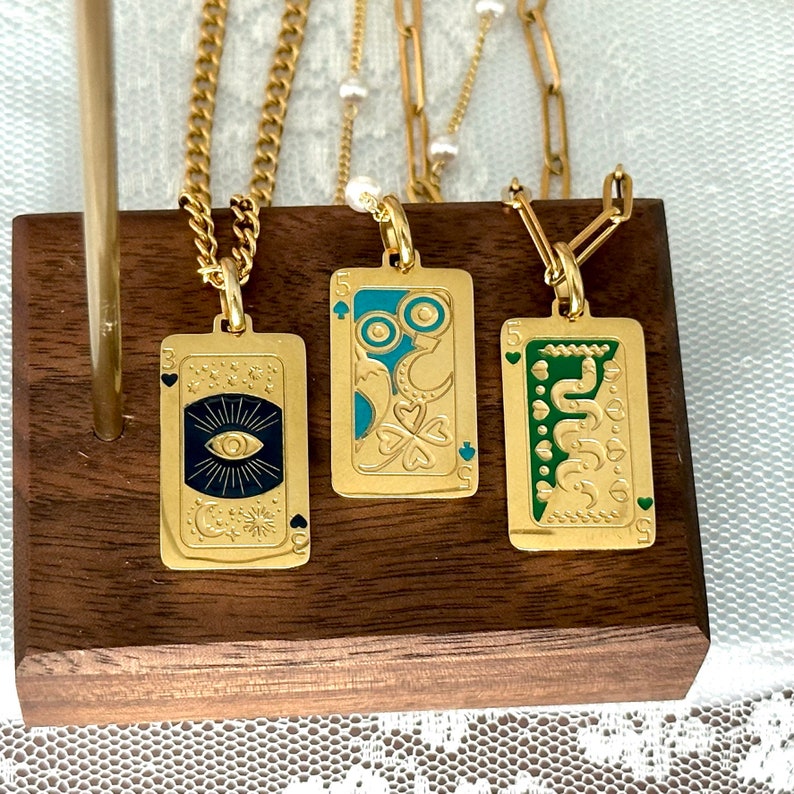 Necklace +Greeting Card Set / Silver or Gold