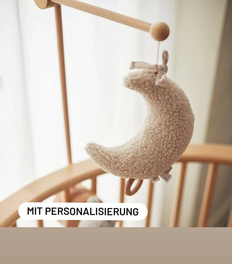 Personalisierte Spieluhr Baby Stoff Mond