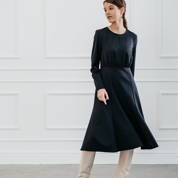 LONG GODET SKIRT