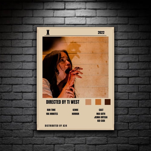 X Poster X 2022 Movie Poster Print X Movie Poster Ti West Etsy