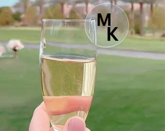 10 Acryl Glas personalisiert Hochzeit Champagner Empfang Initialen braut Bräutigam brautpaar Accessoires