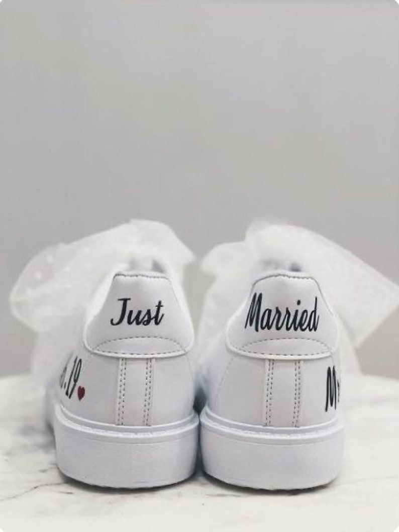 Schuh Folien Sticker personalisiert hochzeitsschuhe Turnschuh Plotter Bild 3