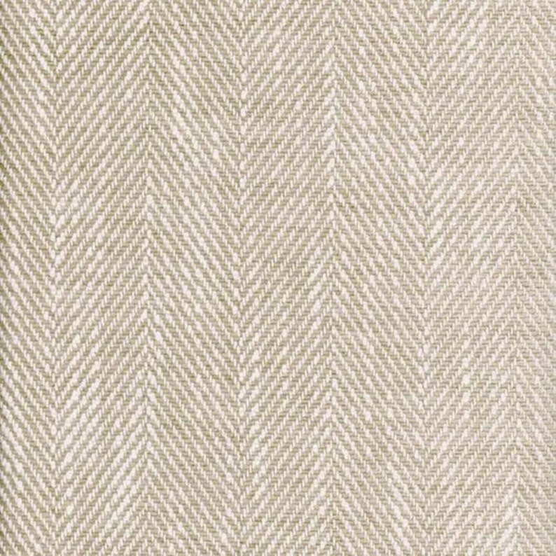 100 Organic Linen Herringbone Weave Pattern Triple Pinch Etsy