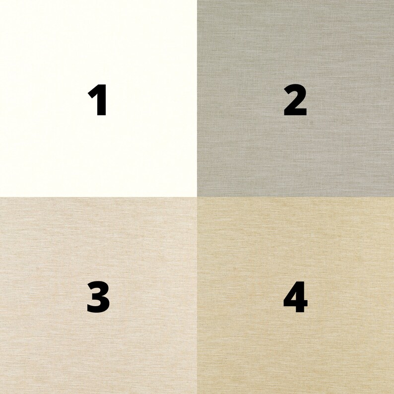 Organic Linen Basketweave Curtains With 2 in 1 Backtab/hooks Etsy