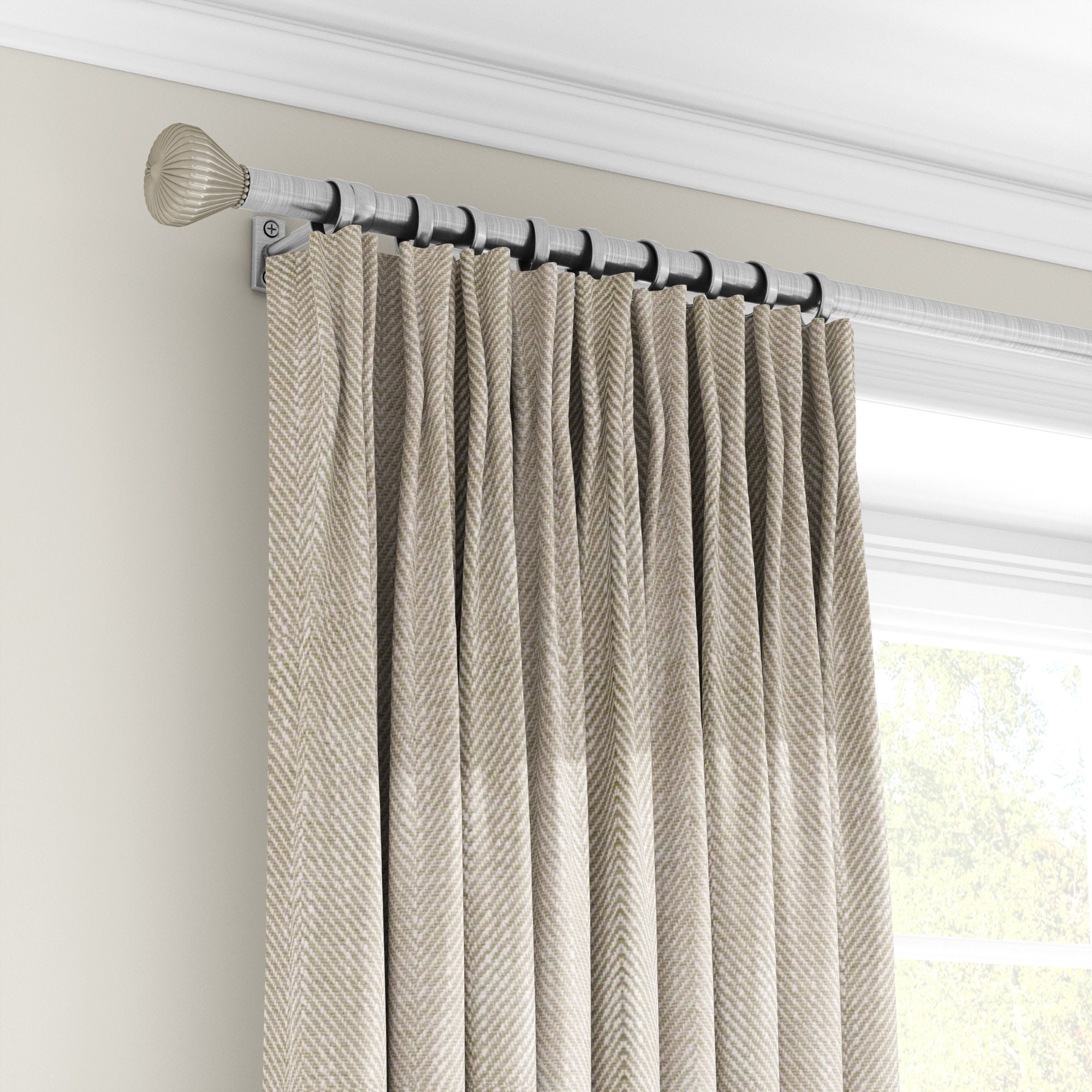 100 Organic Linen Herringbone Weave Pattern Triple Pinch Etsy