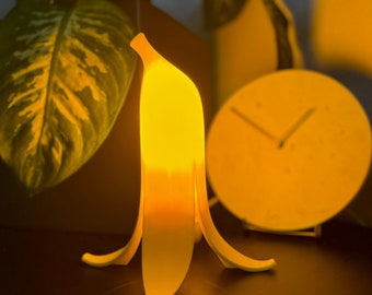 Banana Lamp | Banana Night Light | Banana Peel | Gift | Bedroom or Children's Room as Night Light Decoration | Funny Fruit Lamp | Wall Art