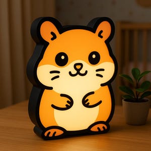Cartoon Cavia Nachtlampje – Schattige 3D Lightbox Kindercadeau – LED USB – Kinderkamer Decor - Kinderkamer - Leeslampje - Nachtlicht - Baby