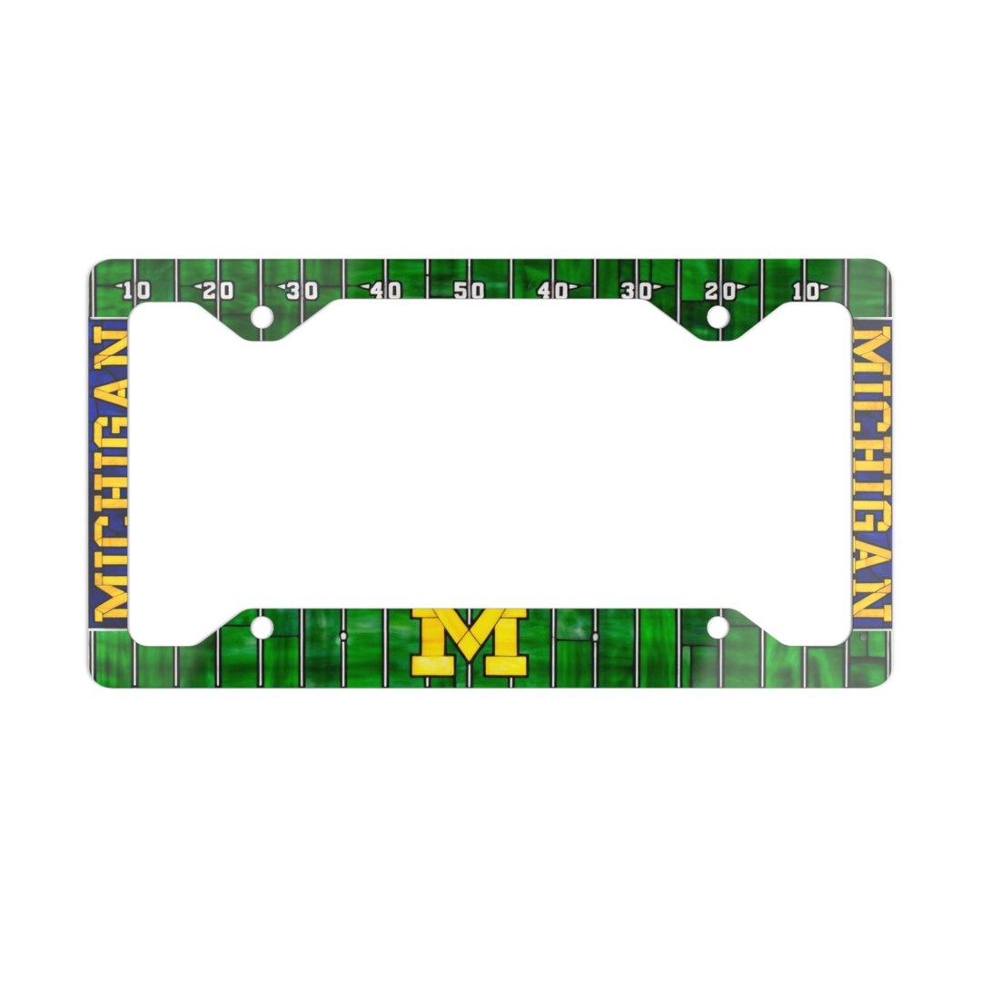 Michigan Pdf Frame Michigan Football Field Metal License Plate Frame | University Michigan ...