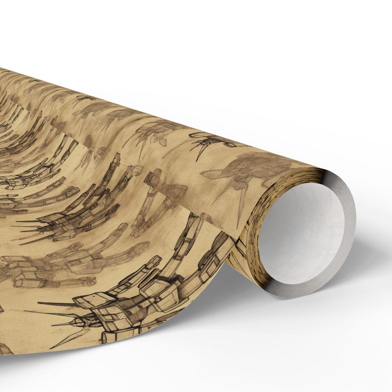 Vintage Look anime inspired Gift Wrapping Paper | Anime Gift | Anime Shirt Wrapping Paper | Cool Birthday | Happy Birthday Gift image 6