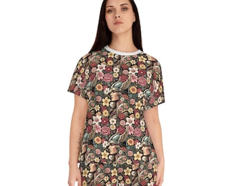 Viking Helmet Floral Pattern Women's Short Pajama Set | All-Over Print