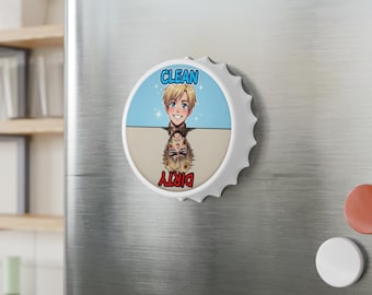 食器洗い機用マグネット（清潔／汚れ）｜アニメ「ヘタリア」汚れ／清潔表示｜楽しいキッチン用食器洗い機サイン