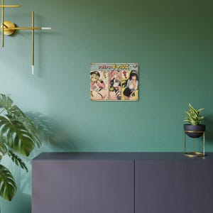 Retro Anime Girls Metal Sign | Vintage Manga Panel Wall Art image 14