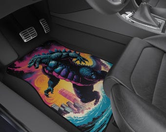 Godzilla Bilmattor: Kaiju Art Design, Unik Bildekor - Set om 4