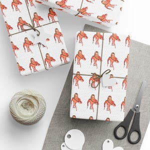 Fun Britney Knife Wrapping Paper, any occasion, Britney birthday wrapping paper, funny gift image 1