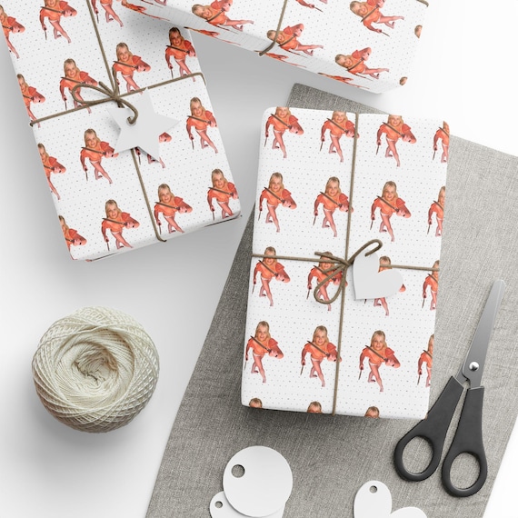 Fun Britney Knife Wrapping Paper, any occasion, Britney birthday wrapping paper, funny gift
