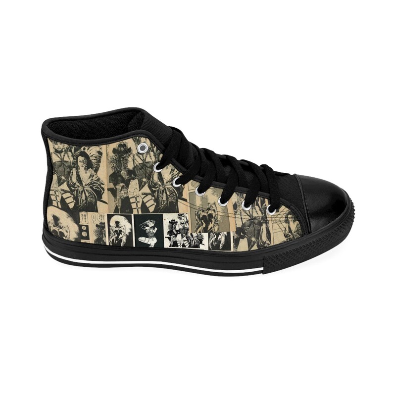 Vintage Noir Comic Mädchen Schuhe Turnschuhe | Comic Art Grafik Bild 7