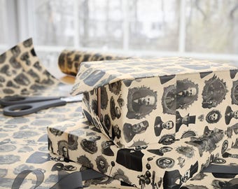 Creepy Freak Show Wrapping Paper: Funny Halloween Gag Gift - Etsy