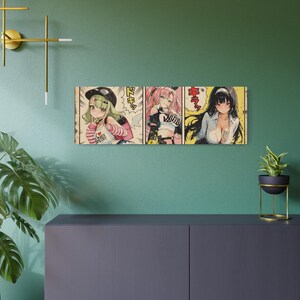 Retro Anime Girls Metal Sign | Vintage Manga Panel Wall Art image 17
