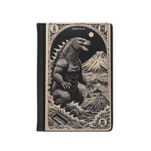 Vintage Godzilla Passport Cover | Travel Essentials, Unique Gift, Jetsetter Accessory, Anime Lover Must Have, Adventure Gear image 2