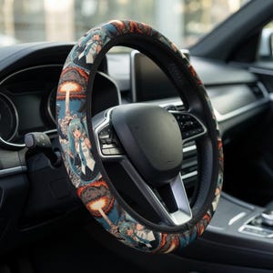 Godzilla vs Hatsune Miku Steering Wheel Cover | Anime Car Accessories, Vocaloid Kaiju Neoprene Grip, Japanese Otaku Gift
