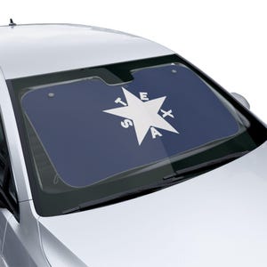 Parasol para coche con la bandera de Texas, regalo para tejanos, parasol para coche de la República de Texas, bandera antigua de Texas, accesorios para coche, protección solar UV