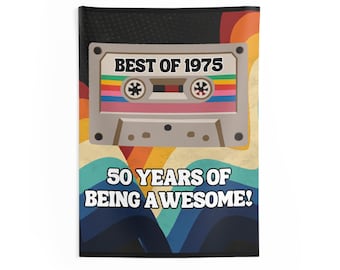 50th Birthday Tapestry: 1975 Milestone Celebration Backdrop