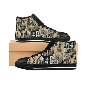 Vintage Noir Comic Mädchen Schuhe Turnschuhe | Comic Art Grafik Bild 1