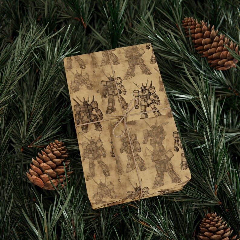 Vintage Look anime inspired Gift Wrapping Paper | Anime Gift | Anime Shirt Wrapping Paper | Cool Birthday | Happy Birthday Gift image 9