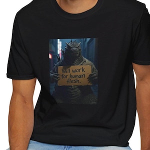 Vintage Panhandling Godzilla Unisex Softstyle T-Shirt, Godzilla Shirt, Retro Tee, Funny Graphic Tee, Softstyle Top