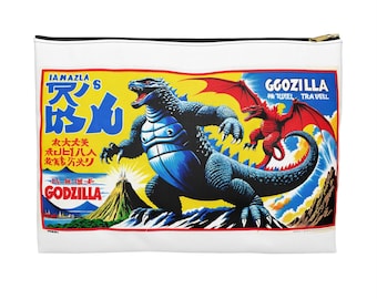 Bolsa de accesorios de Godzilla, neceser de viaje, estuche para lápices, arte de Godzilla, regalo de cumpleaños